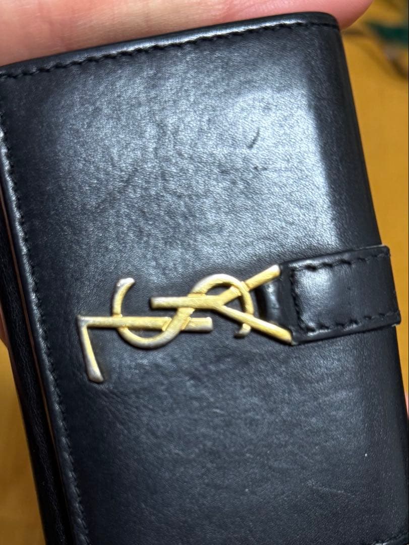 SAINT LAURENT サンローラン ミニ財布 2つ折り ブラック