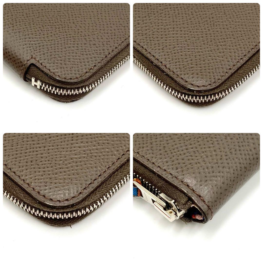 極美品 HERMES エルメスケース アザップコンパクトミニ エトゥープ