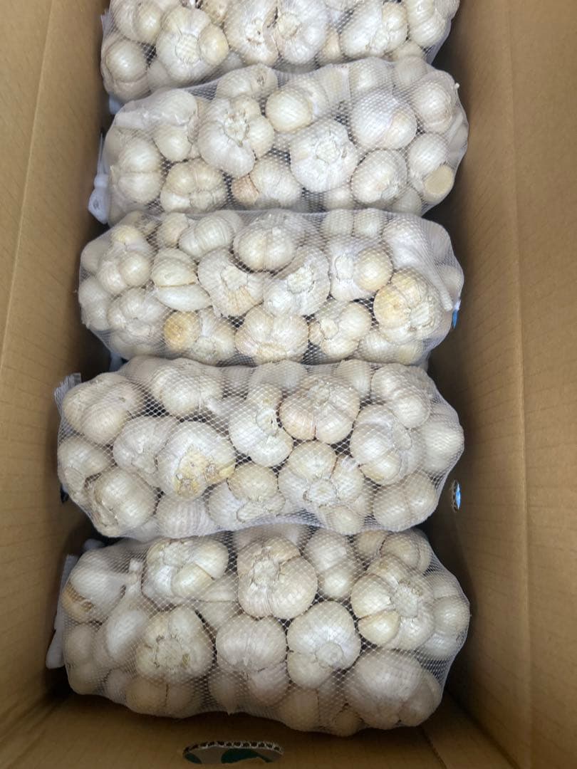 長持ち青森県産農薬不使用福地ホワイトSにんにく5キロ送料無料新鮮なニンニク