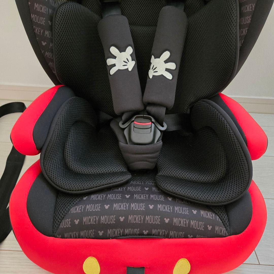 ディズニーハーネスジュニアFIX ミッキーマウス ISOFIX ジュニアシート