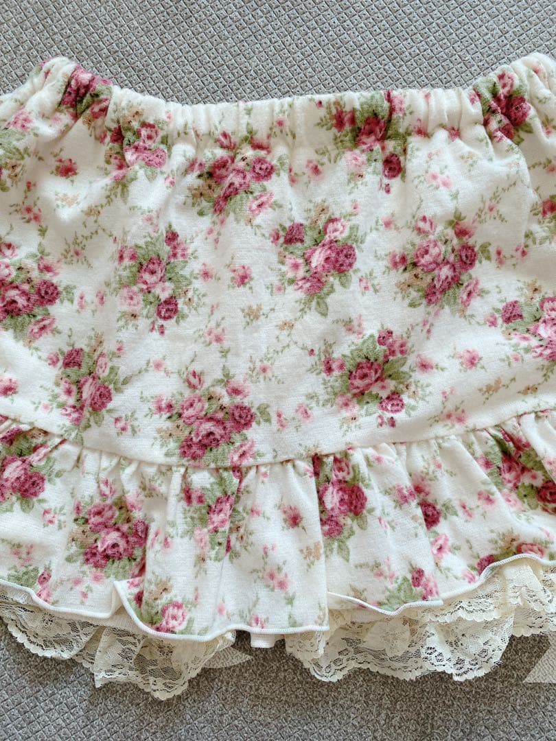 希少 リズリサ 平成 LIZ LISA 花柄スカパン ホワイト/ピンク　00 s