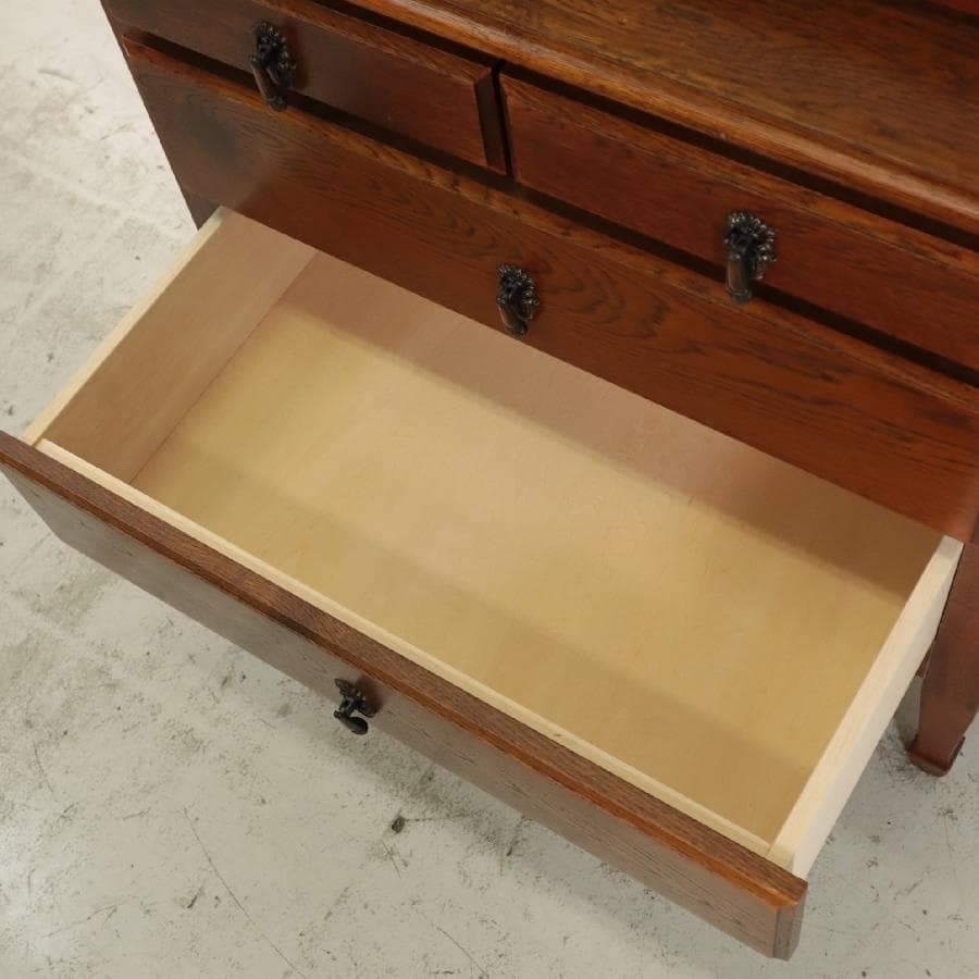 値下三越家具ブルージュ ライティングビューロー オーク無垢 英国アンティーク調