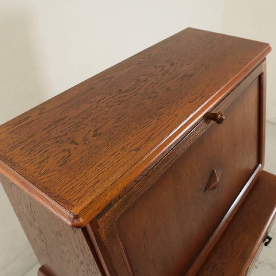 値下三越家具ブルージュ ライティングビューロー オーク無垢 英国アンティーク調