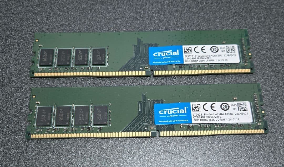Crucial メモリDDR4-2666 8GB×2枚 16GB