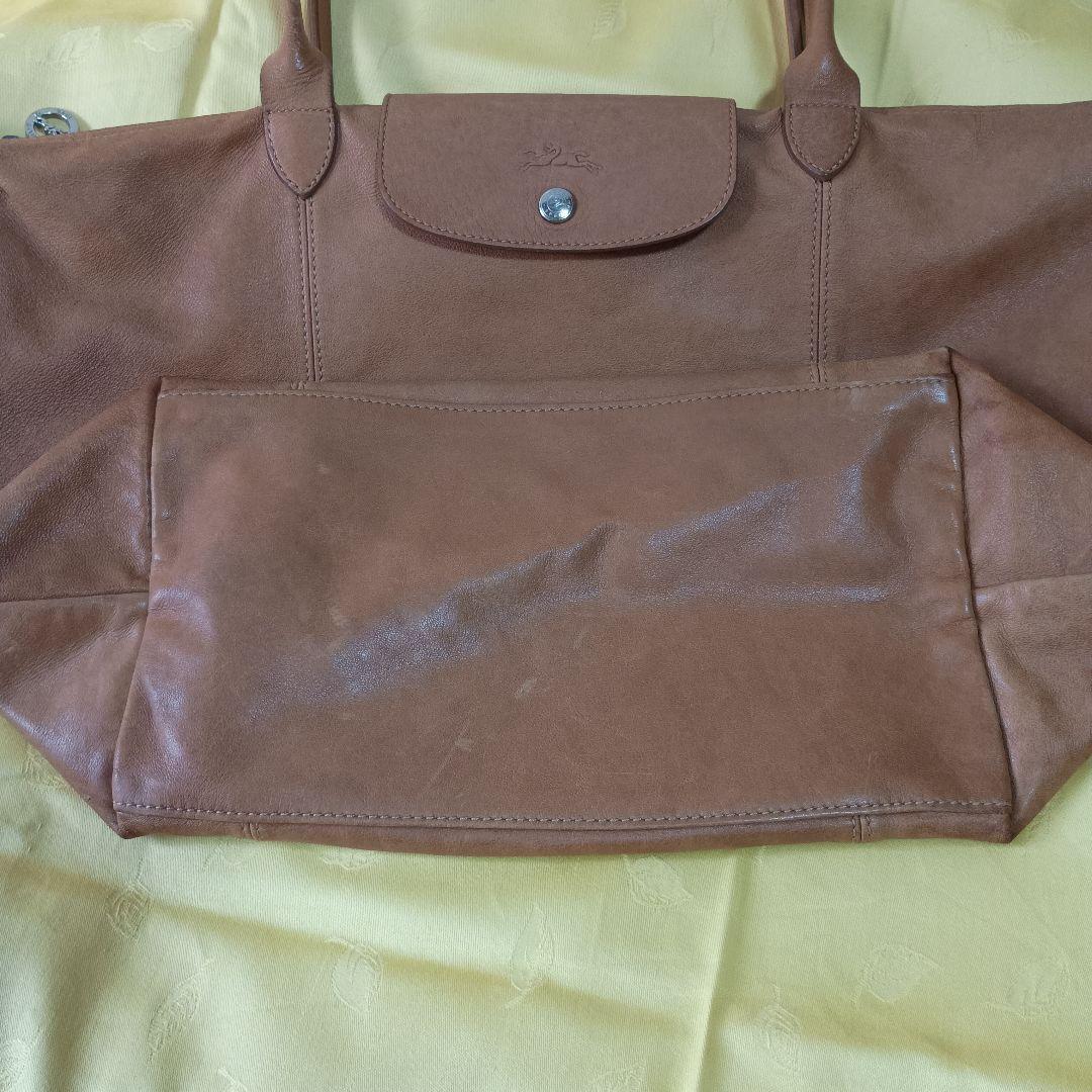 ロンシャン　革　ベージュ　バック　肩掛け　フランス製