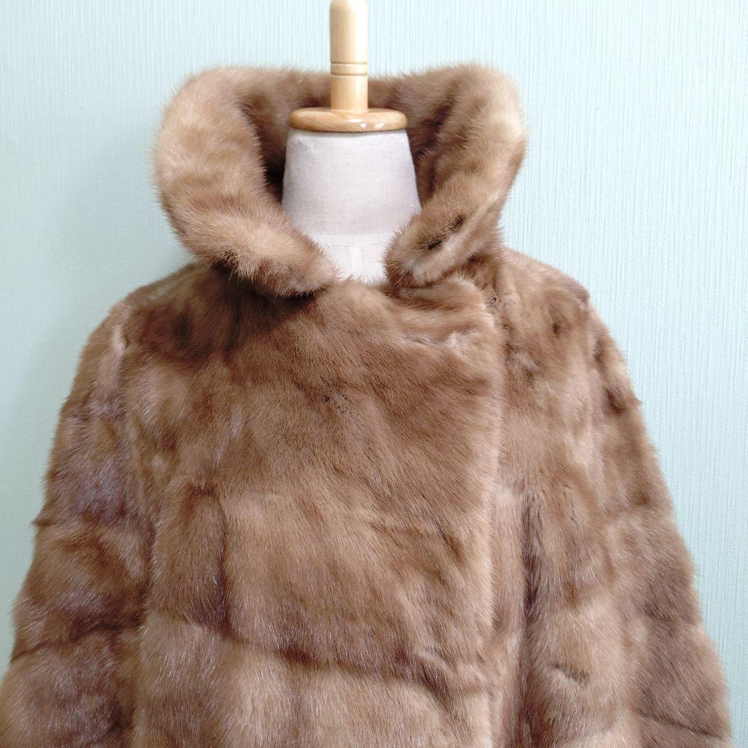 【美品・定価320万円】ミンク ロングコート リアルファー L