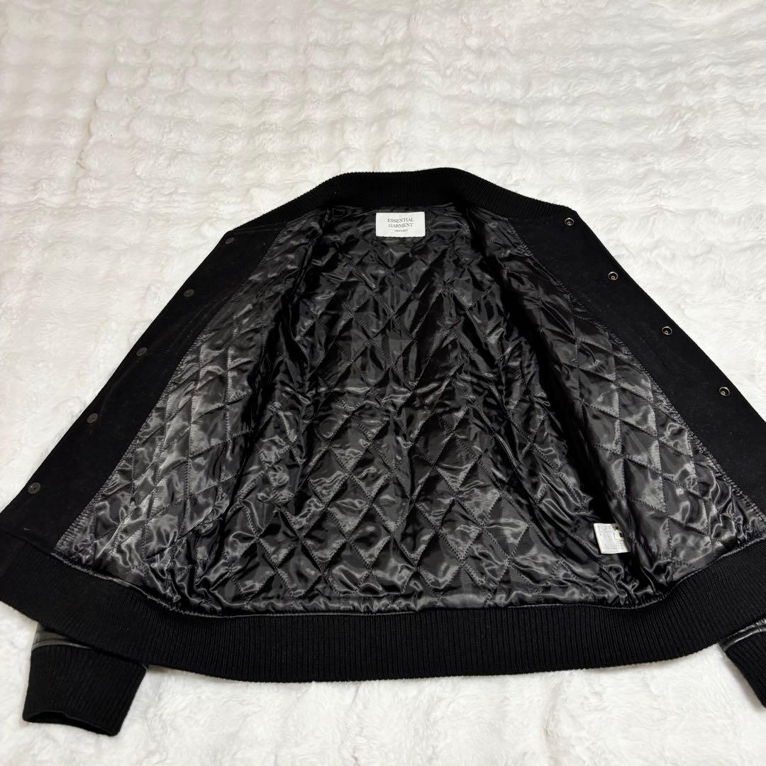 ✨美品メンズビギ MEN'S BIGI スタジャン　本革　牛革　ウール　サイズＬ