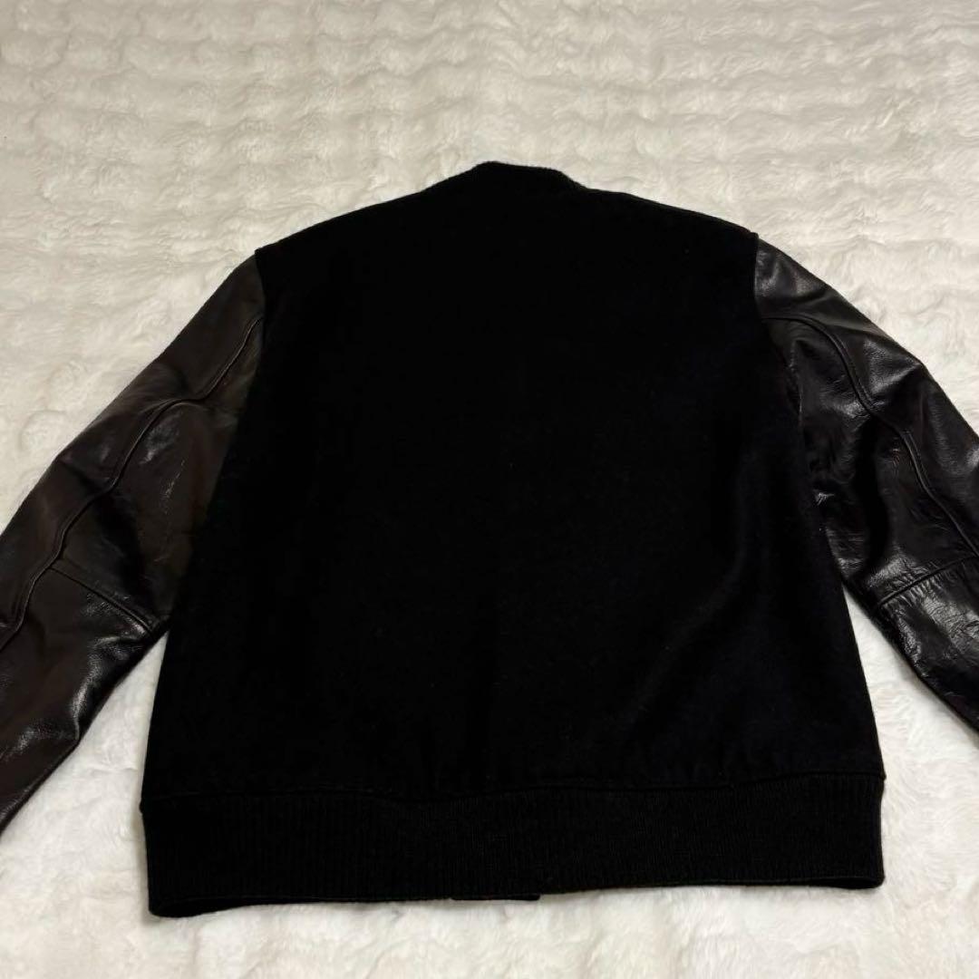 ✨美品メンズビギ MEN'S BIGI スタジャン　本革　牛革　ウール　サイズＬ