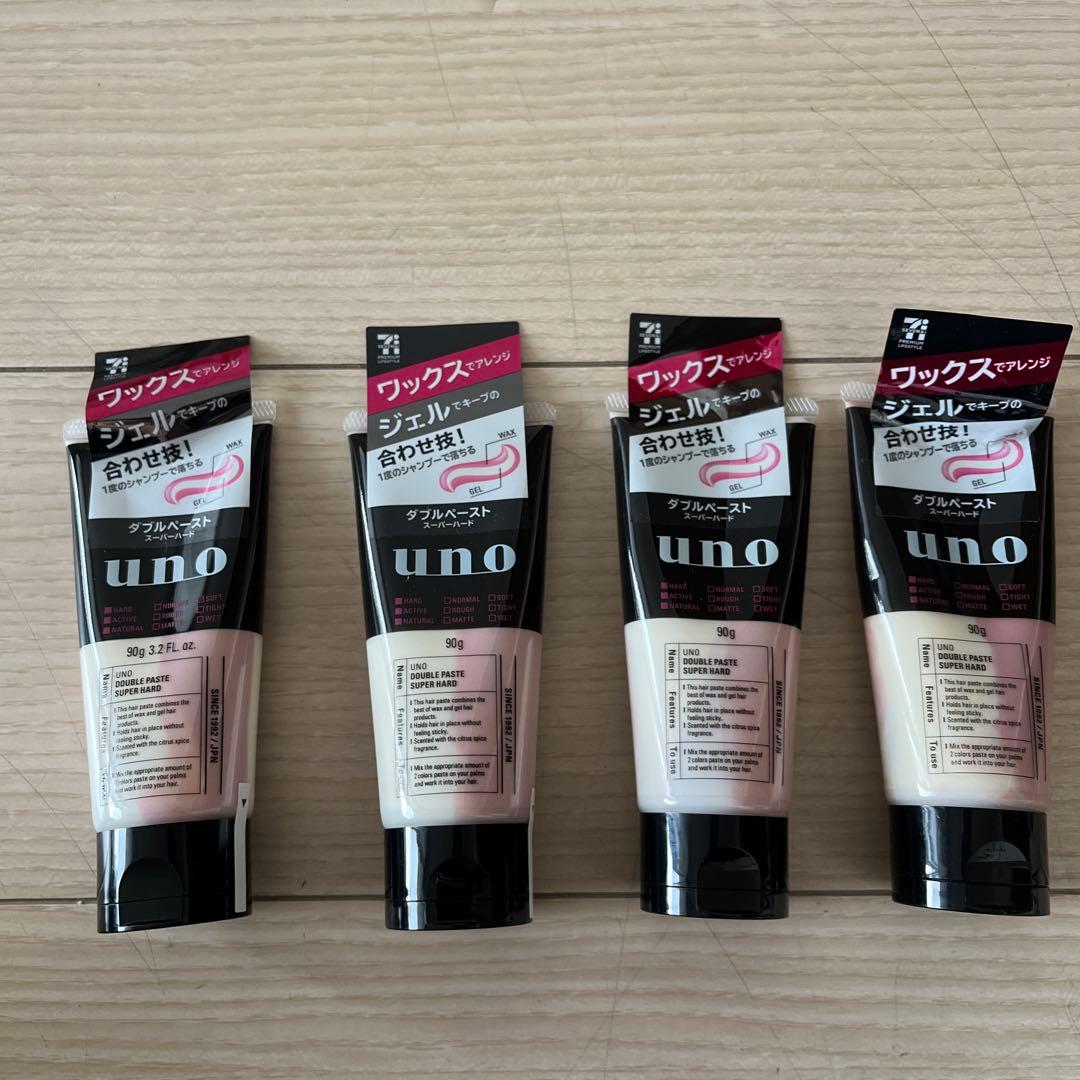 【新品】ウーノ ダブルペースト スーパーハード 4本 uno 90g