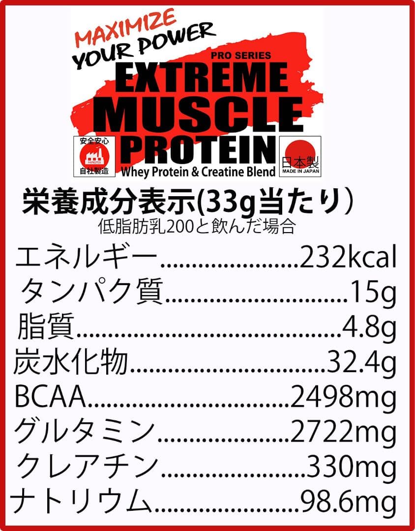 国産プロテイン 10kg (5kgx2)★クレアチン配合★いちご味RG★送料無料