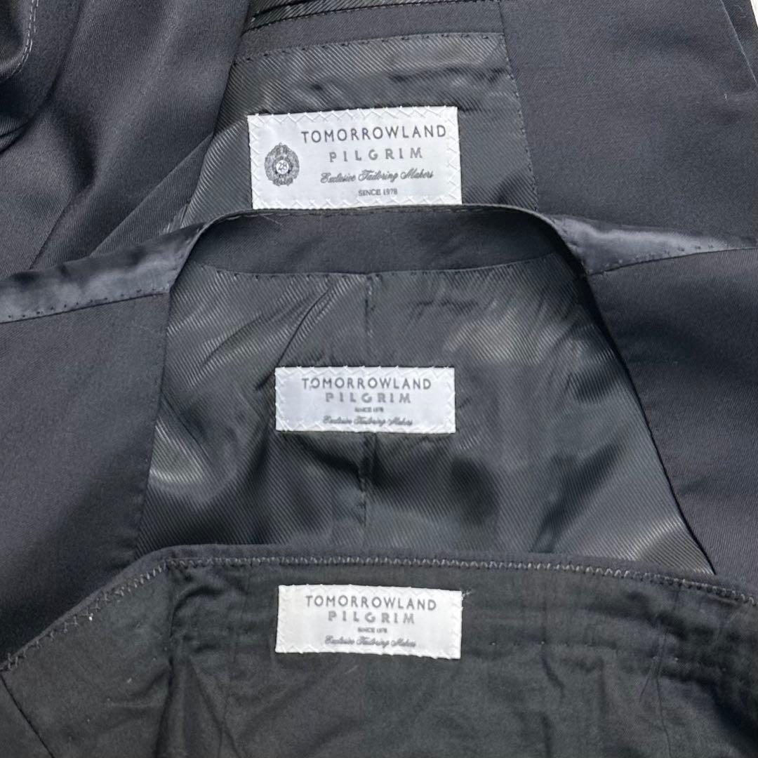 別注 未使用級 トゥモローランド ピルグリム×ゼニア 3ピース 光沢 黒 44
