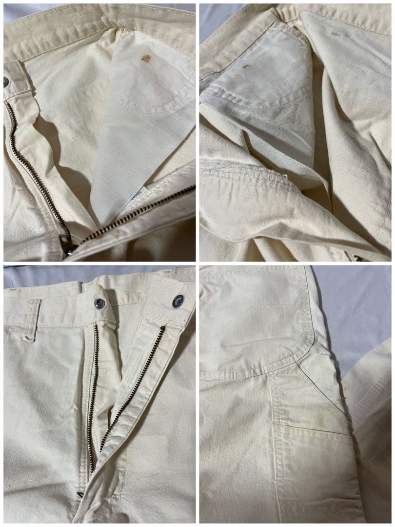 70s USA製 Lee ホワイトカーゴパンツ