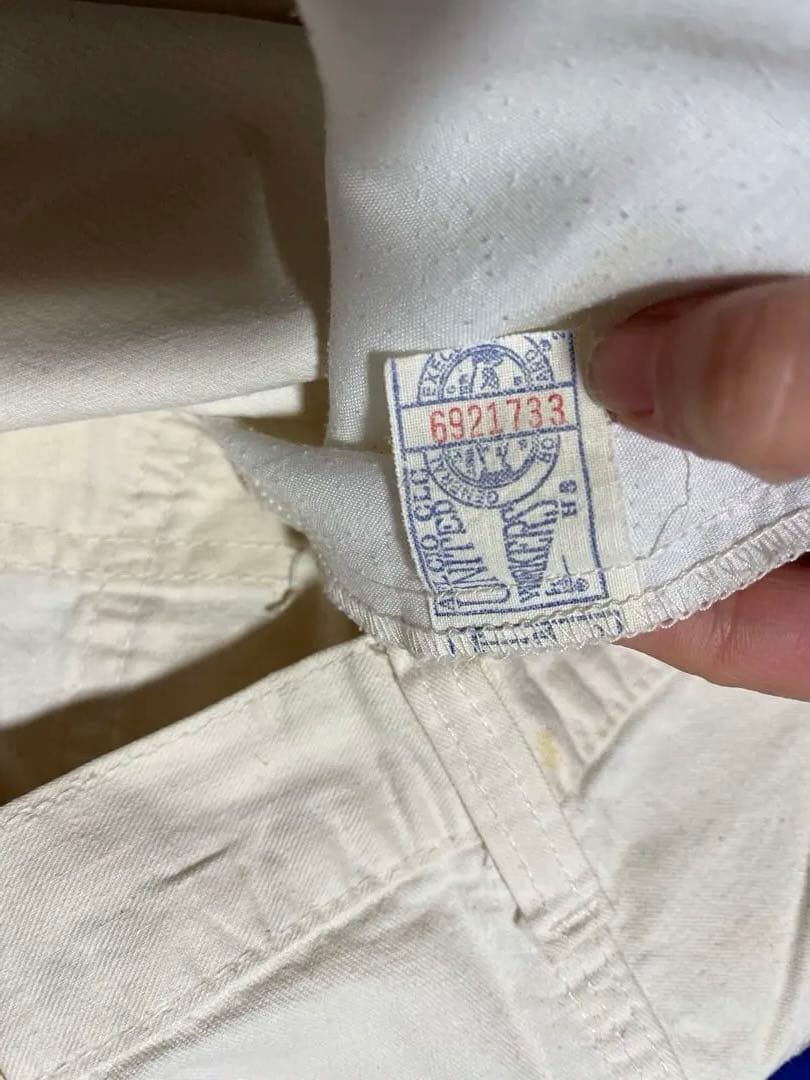 70s USA製 Lee ホワイトカーゴパンツ