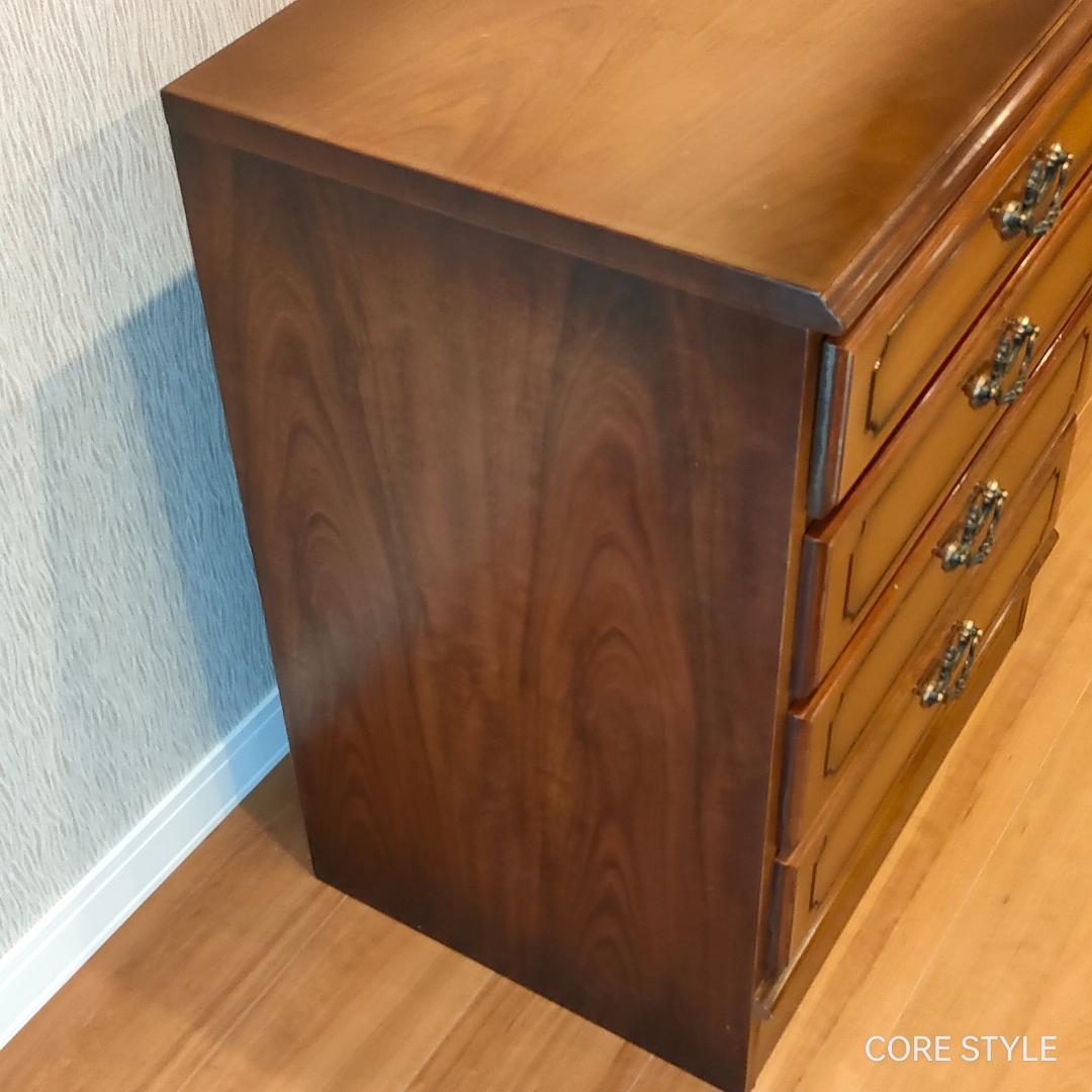 カリモクアンティーク　コロニアル 4杯 チェスト 　サイドボード　S3