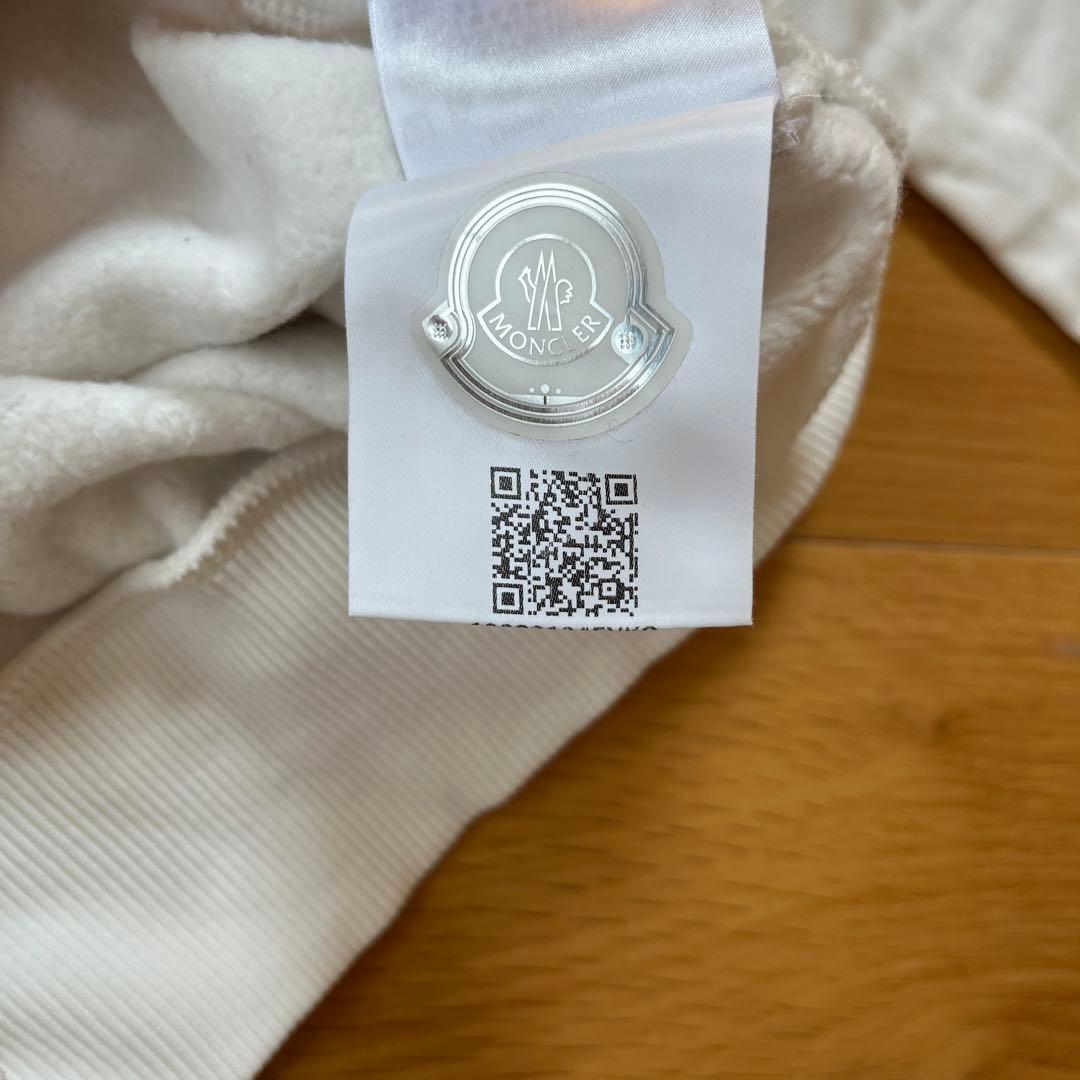 MONCLER ホワイト ロゴトレーナー　140cm