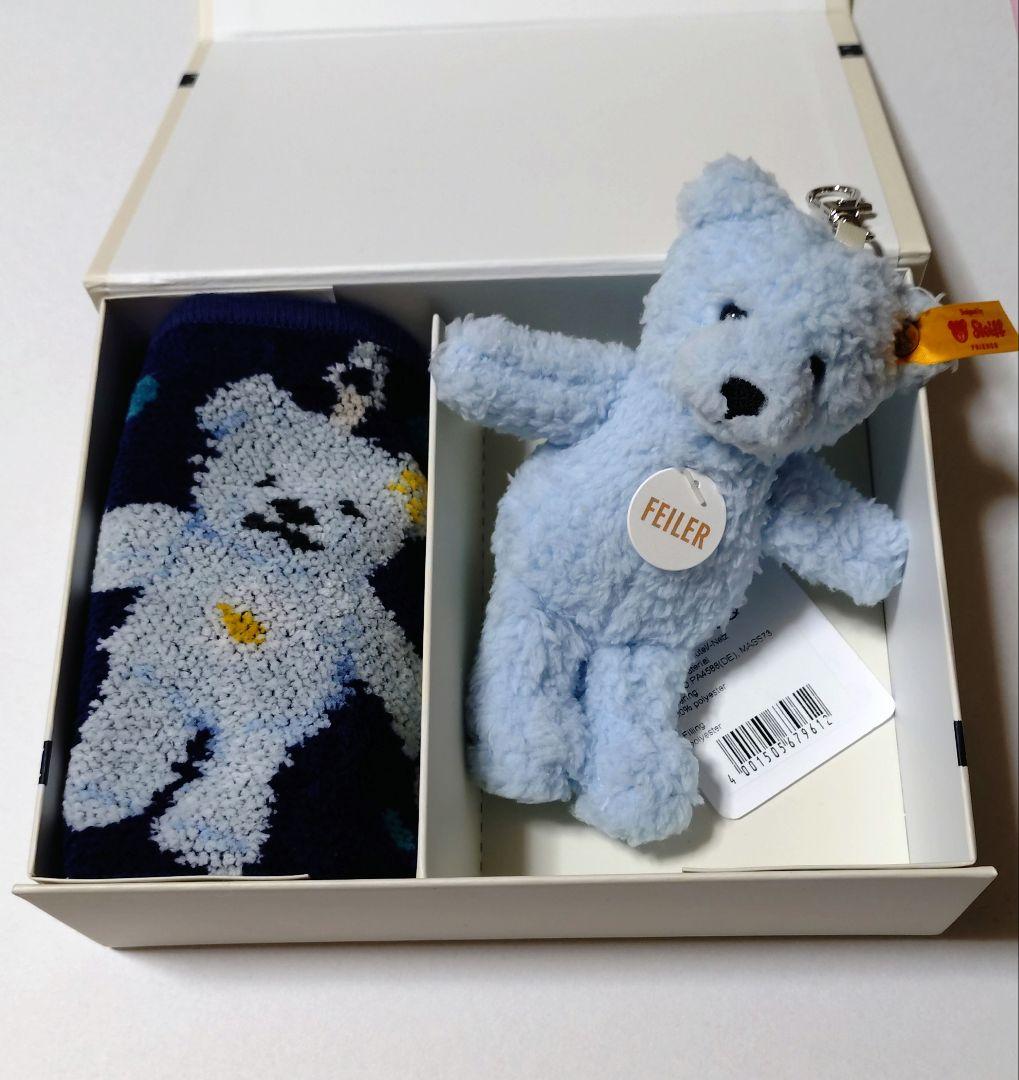 Steiff × FEILER テディベア&ハンカチ