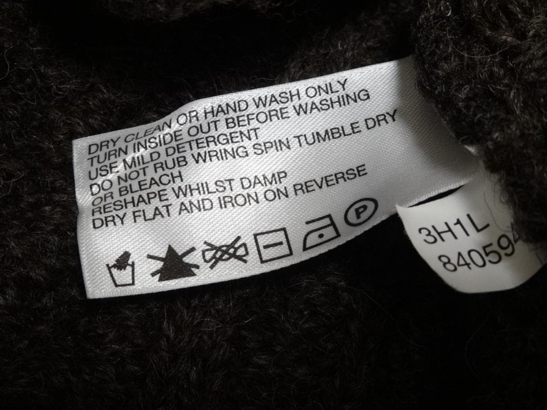 美品　ORVIS　アイルランド製　ケーブルニット　オービス　XL　厚手　茶系