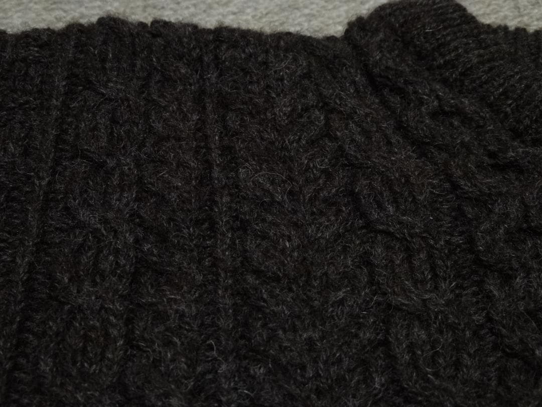 美品　ORVIS　アイルランド製　ケーブルニット　オービス　XL　厚手　茶系