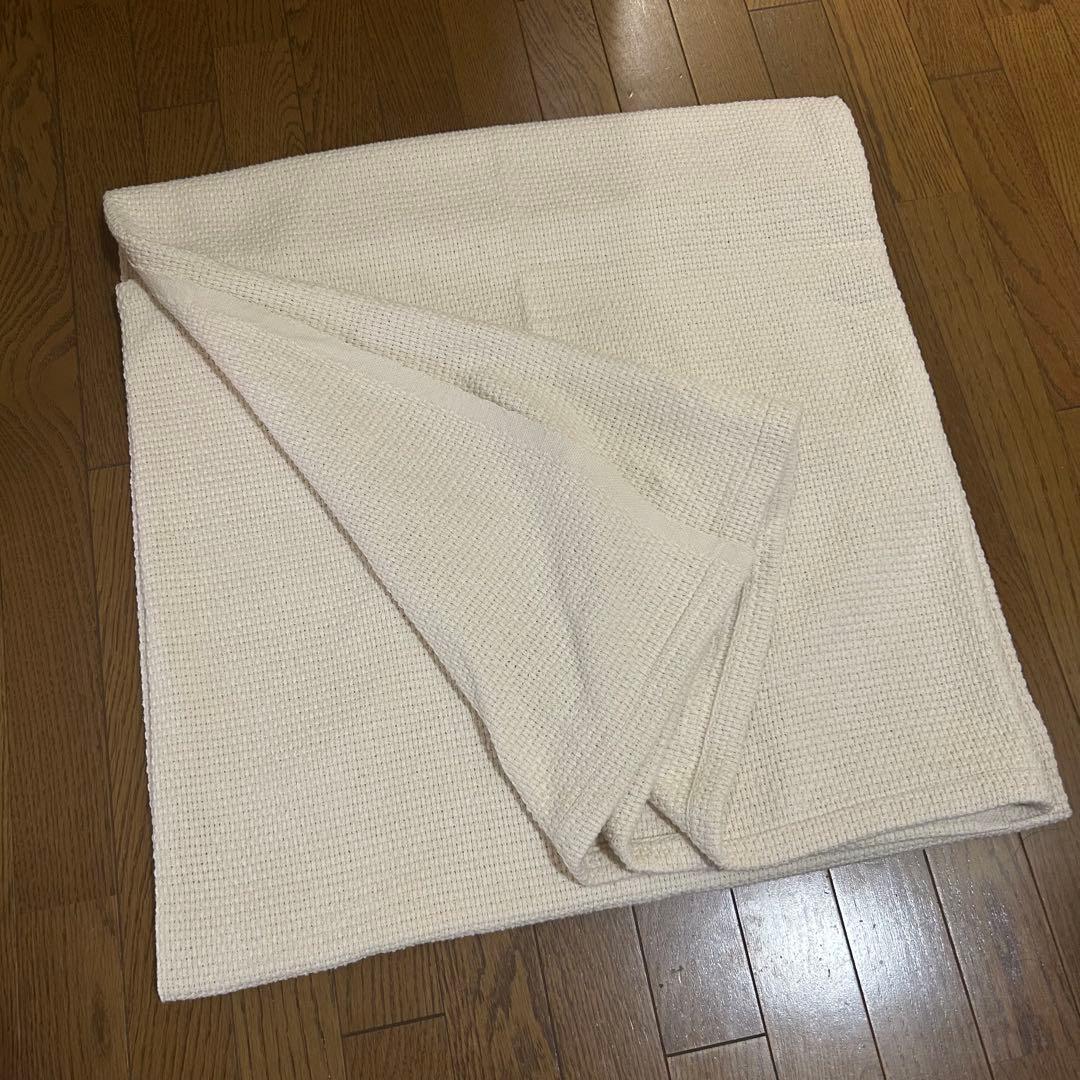 無印良品　インド綿 手織ラグ 約200cm x 200cm 美品