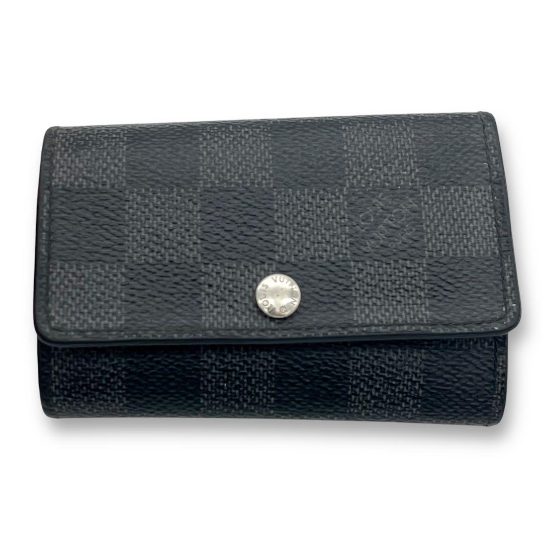 ルイヴィトン ミュルティクレ6 6連 キーケース ダミエ グラフィット グレー