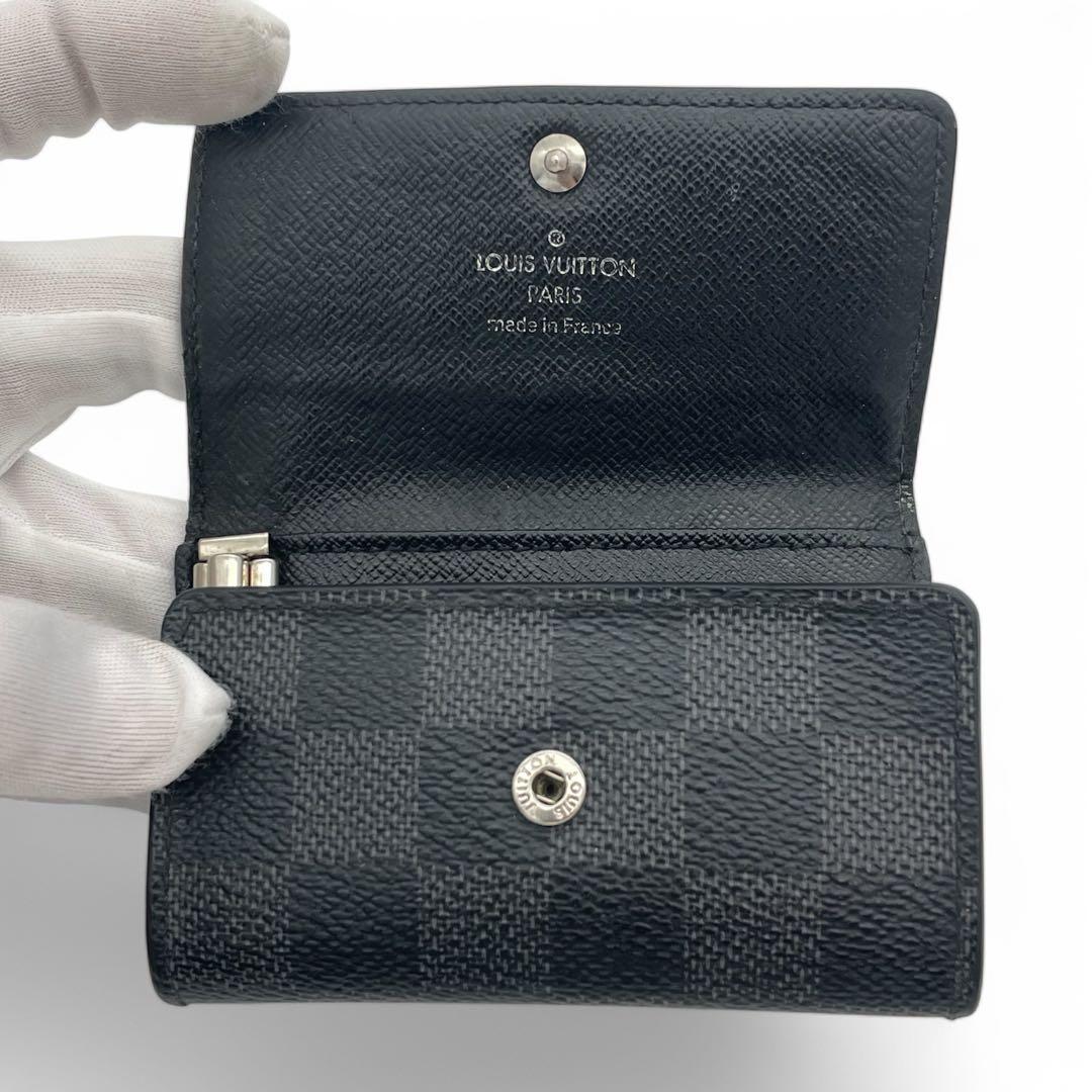 ルイヴィトン ミュルティクレ6 6連 キーケース ダミエ グラフィット グレー