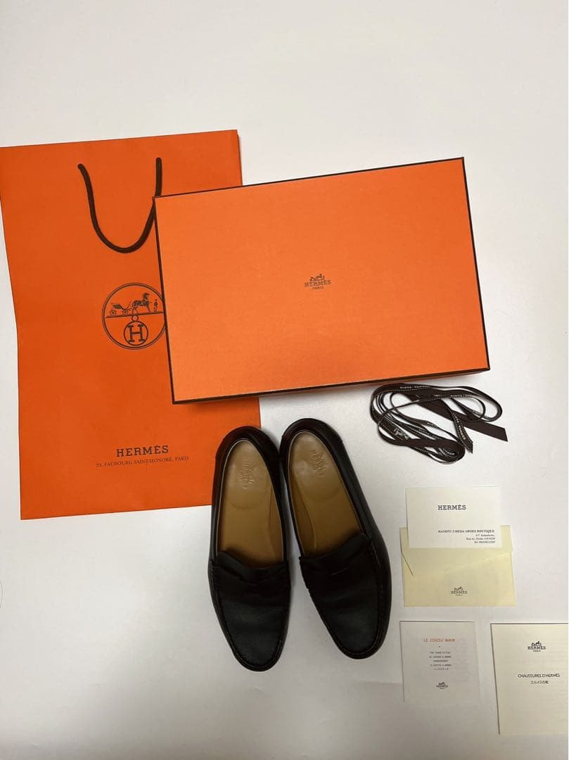 HERMES ケネディ　ローファー　ブラック　サイズ39