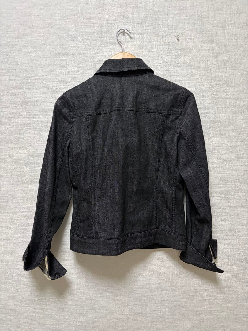 バーバリー ノバチェック付 ブラックデニム Gジャン 40