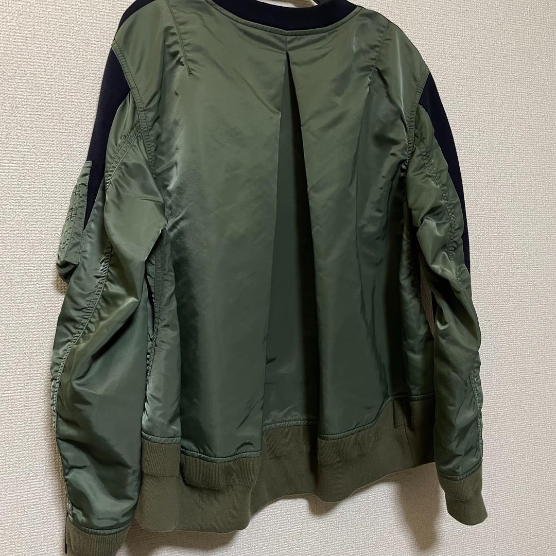 sacai サカイ　MA1　ドッキング　スウェット　ミリタリーコートパーカー