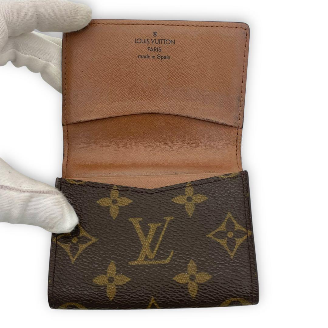 ルイヴィトン カードケース 名刺入れ モノグラム 茶 ブラウン アンヴェロップ