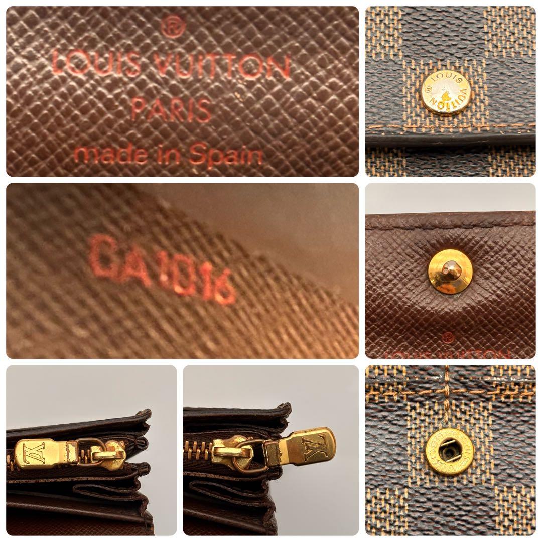 【鑑定済み】ルイヴィトン✨ダミエ 長財布 10枚✨ポルトフォイユサラ