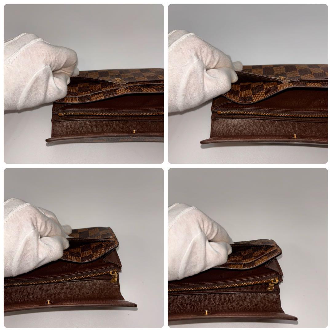 【鑑定済み】ルイヴィトン✨ダミエ 長財布 10枚✨ポルトフォイユサラ