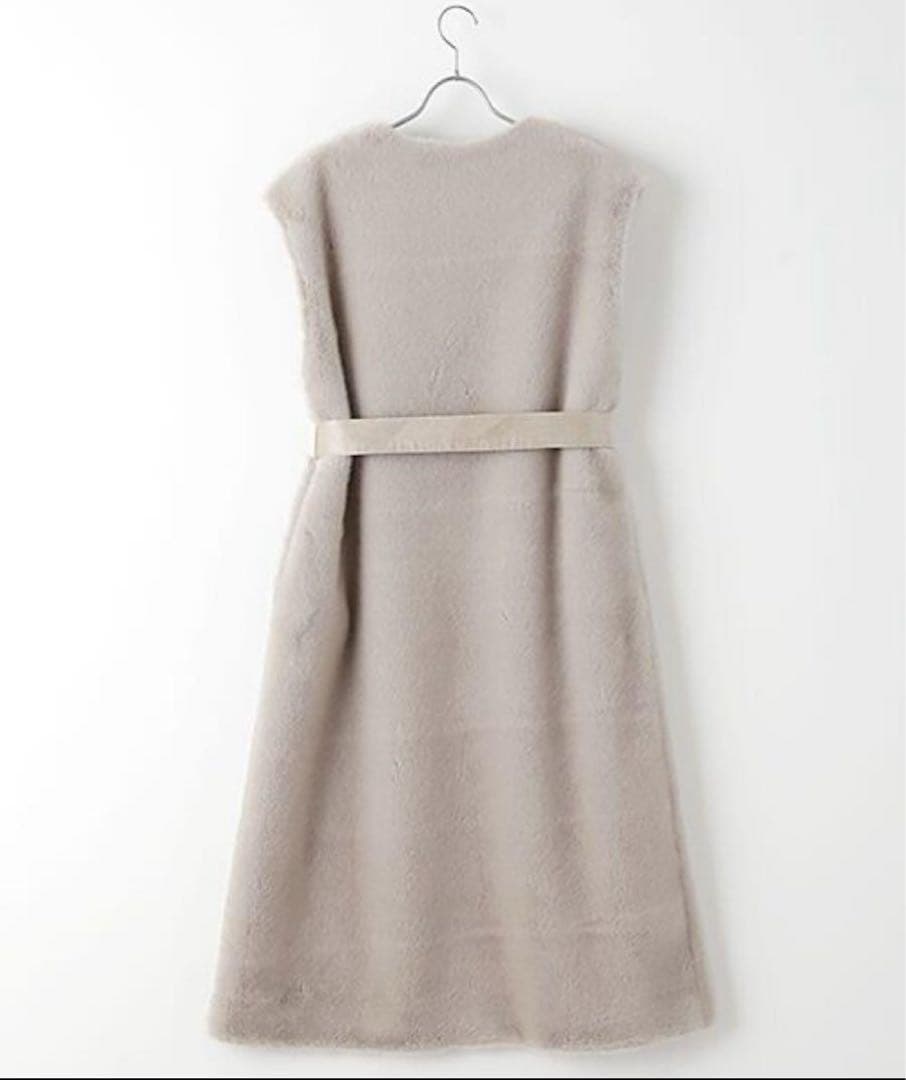 インゲボルグ 高級ジレ ロング マキシワンピ フェイクファー コート アウター