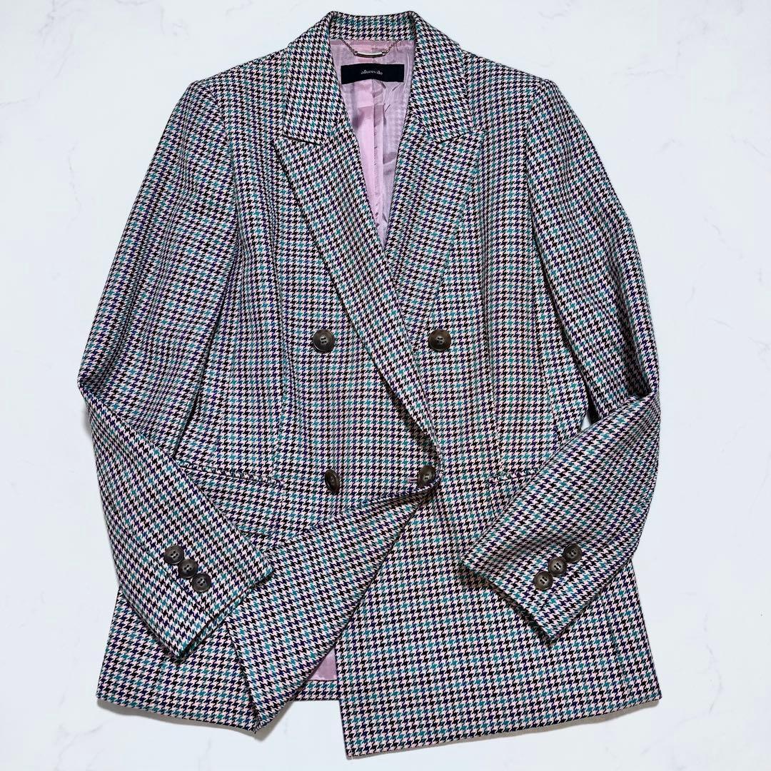 完売品✨アルアバイル リオペルカラーチェックダブルジャケット 現行品 ピンク 2