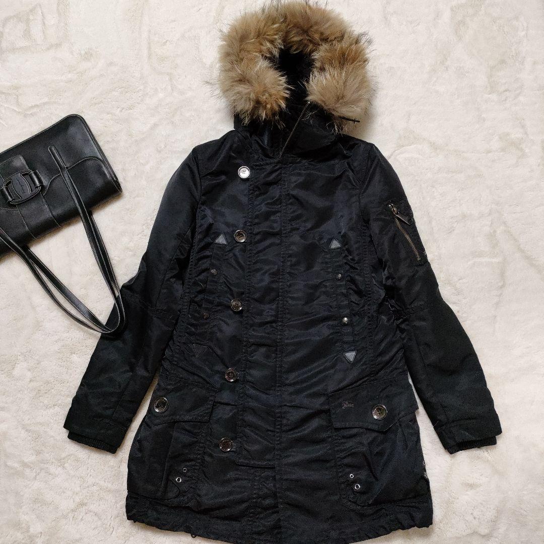 美品✨️バーバリー ブルーレーベル モッズコート Мサイズ 2way ブラック