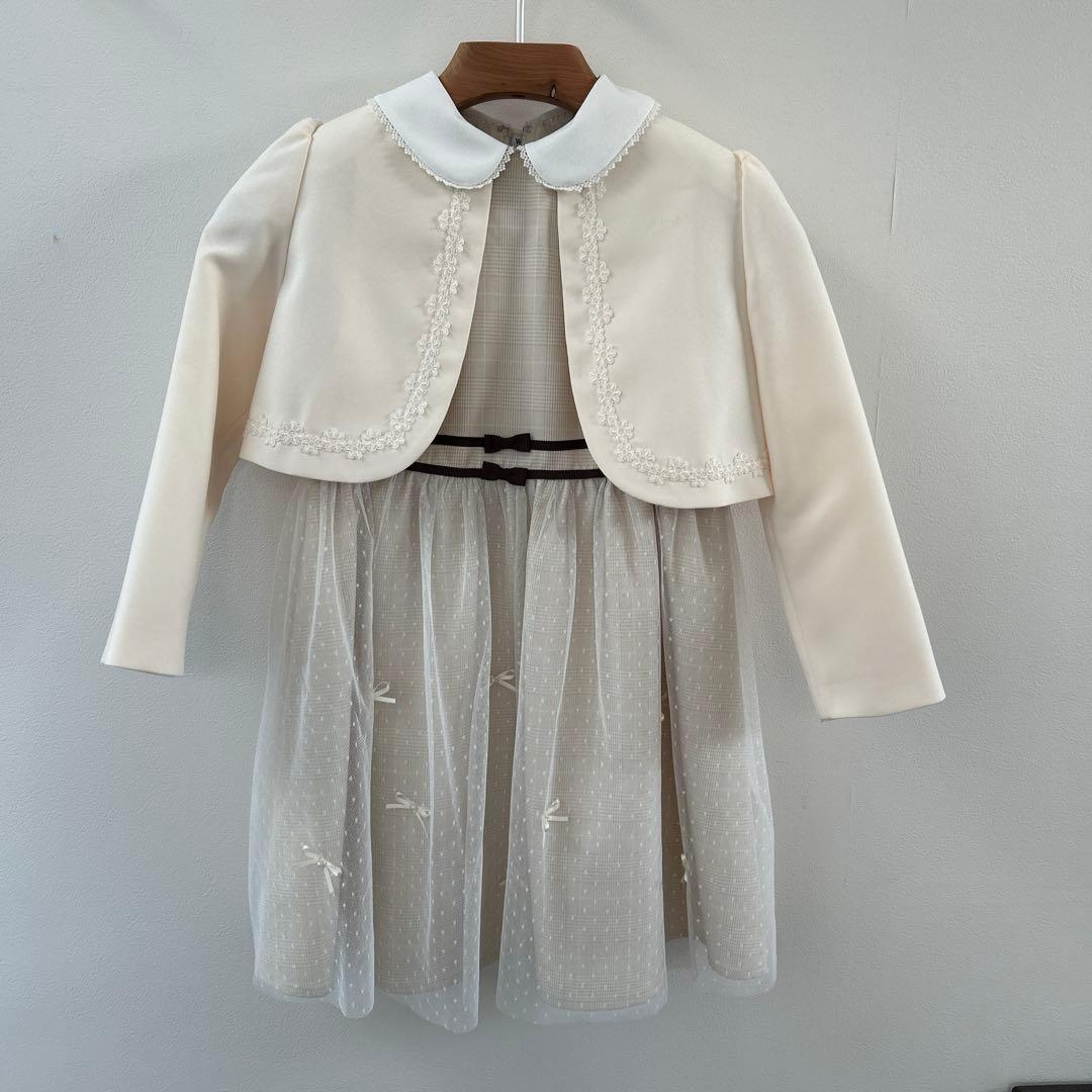 卒園式　入学式　発表会　フォーマル　ドレス　ホワイト　ビームス