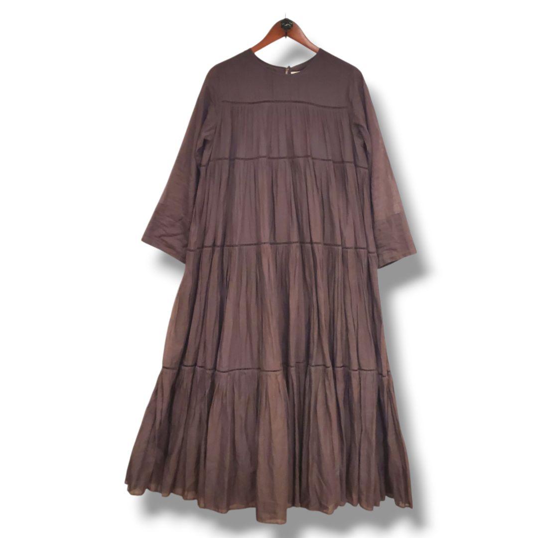 美品✨ヌキテパ アイテム コットンボイルティアードワンピース ドレス