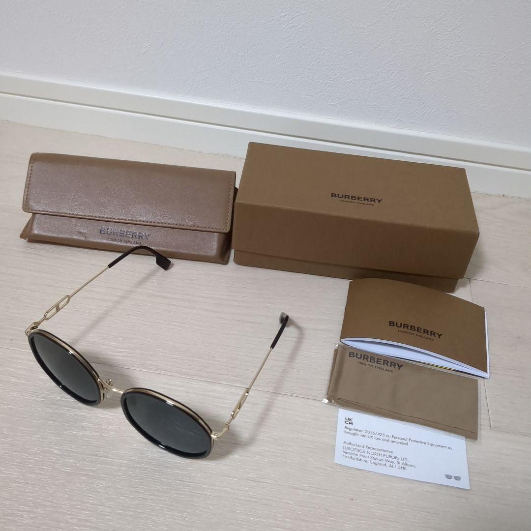 【美品】BURBERRY/バーバリー BE3127D ラウンド サングラス