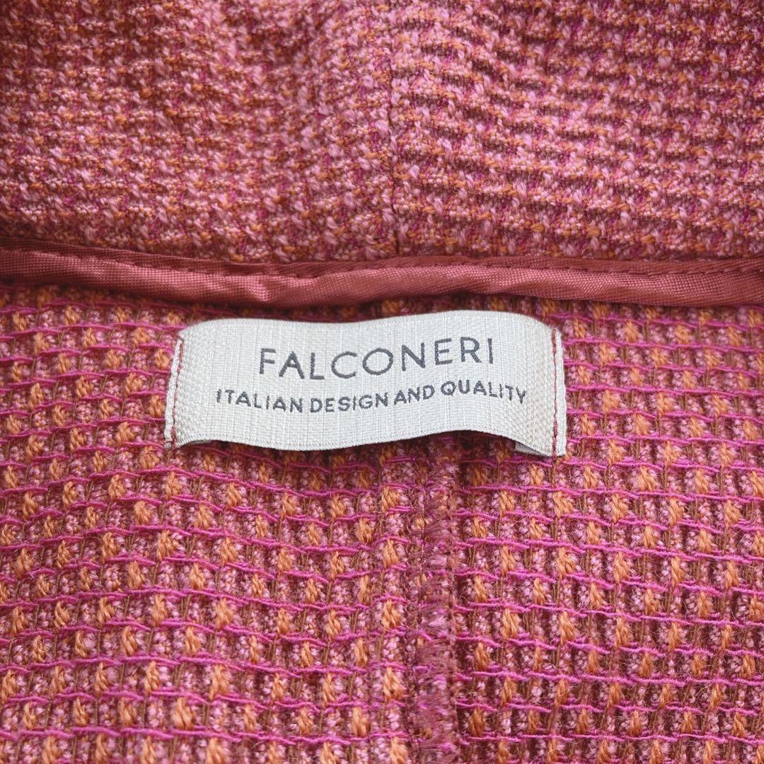 FALCONERIウール テーラード ノーカラー ジャケット M