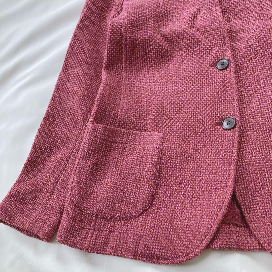 FALCONERIウール テーラード ノーカラー ジャケット M