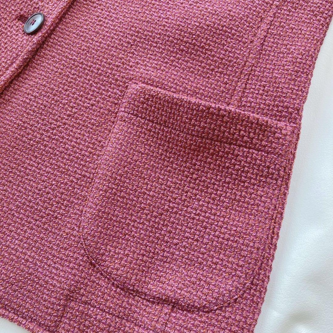 FALCONERIウール テーラード ノーカラー ジャケット M