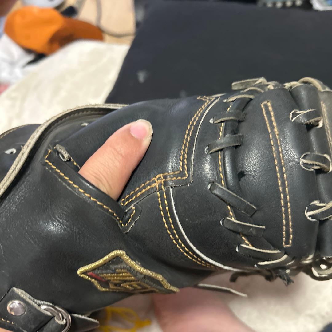 ZETT 黒 レザー プロステイタス 小林誠司モデルキャッチャーミット