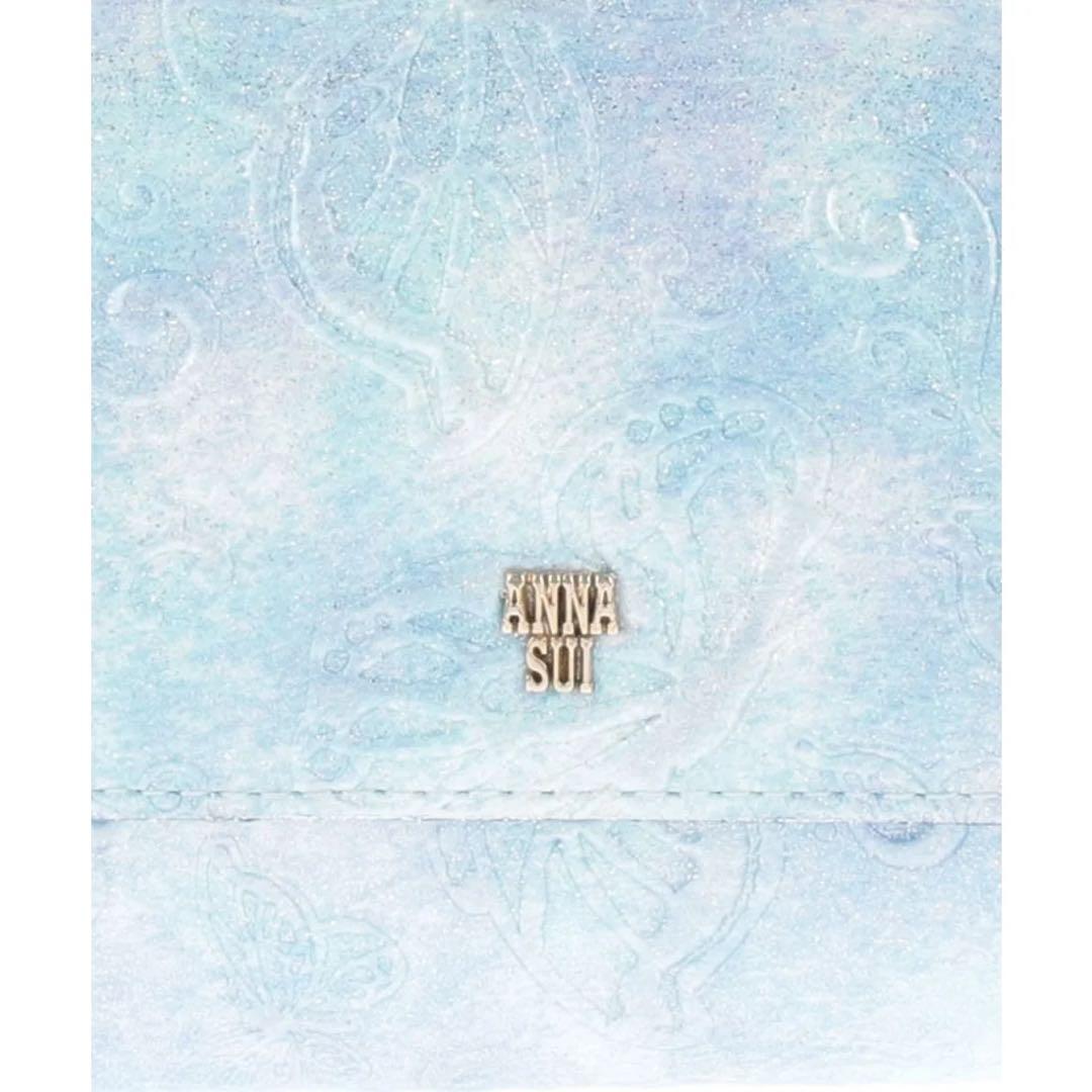 【未使用】ANNA SUI パピヨン　口金長財布　ブルー 蝶