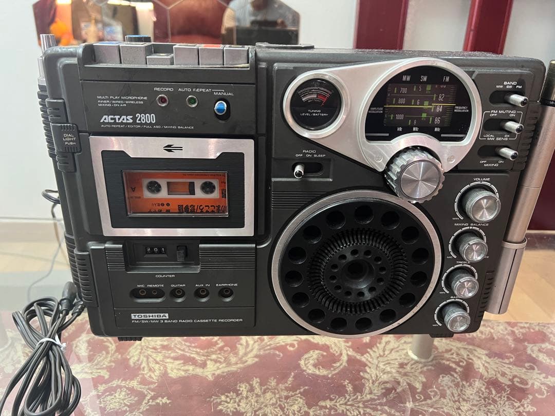 希少東芝 RT-2800 ACTASラジカセ パラボラ中古動作品メンテナンス済み