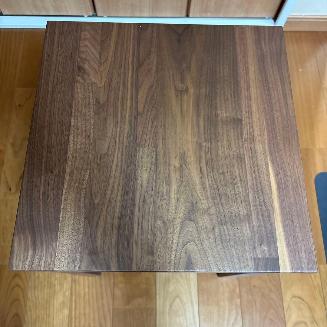 無印良品　木製サイドテーブルベンチ　ウォールナット材