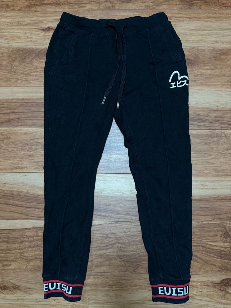 EVISU スウェット ジョガーパンツ カモメロゴ 日本語ロゴ M