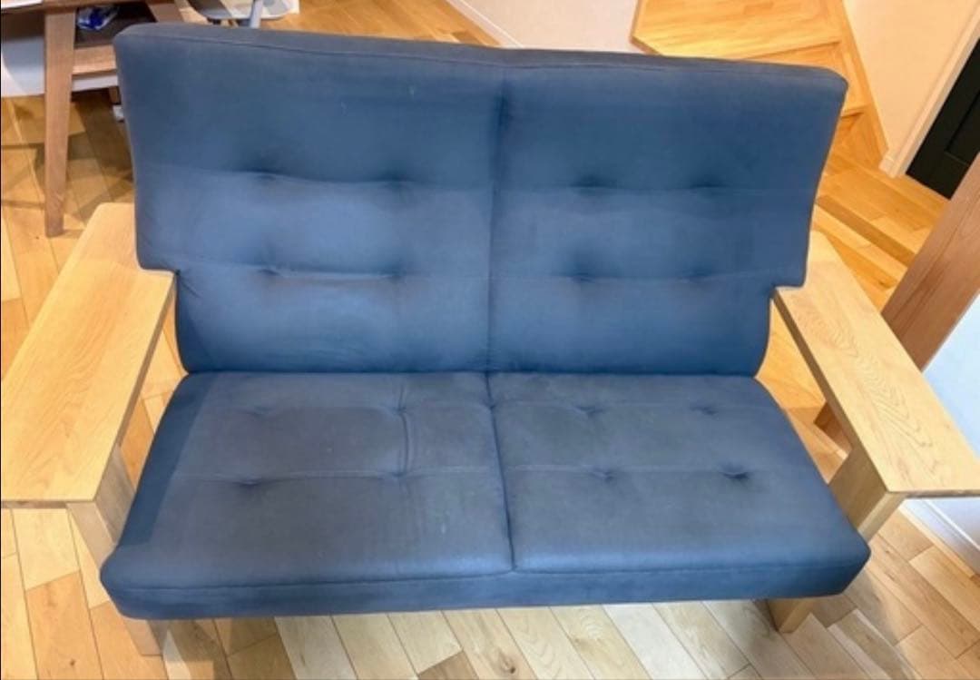 値下げしました！　カリモク　グレー　ソファ　2.5人掛け