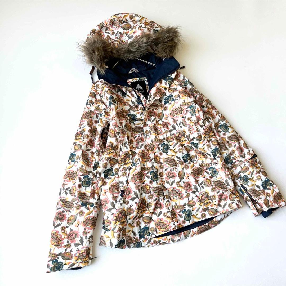 4920専用商品【美品】バートン　ジャケット 花柄 ファー付き 中綿入り　ピンク