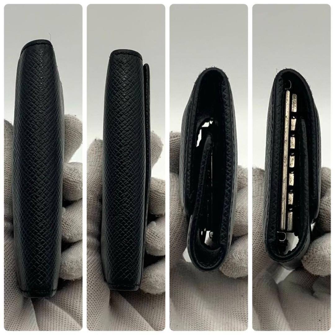 美品 ルイヴィトン ミュルティクレ6 キーケース キーホルダー 革 タイガ 黒