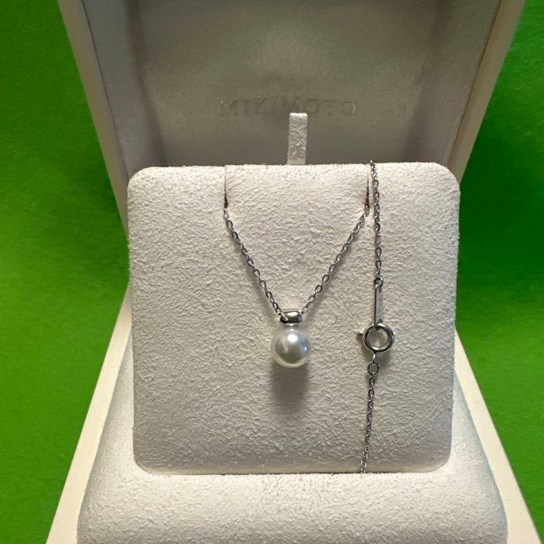 MIKIMOTO ミキモトアコヤ真珠約７mmシルバーネックレス♡現行品♡