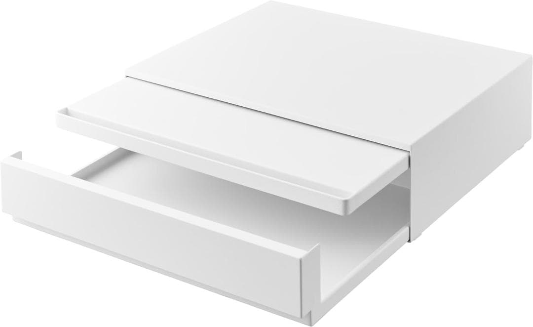 tower キッチン家電下引き出し&スライドテーブル 幅45cm 山崎実業 白